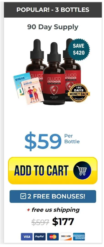 Glucodefender 3 Bottle